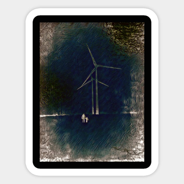 Windmills of Change Abstract Art Sticker by Outdoor Strong 